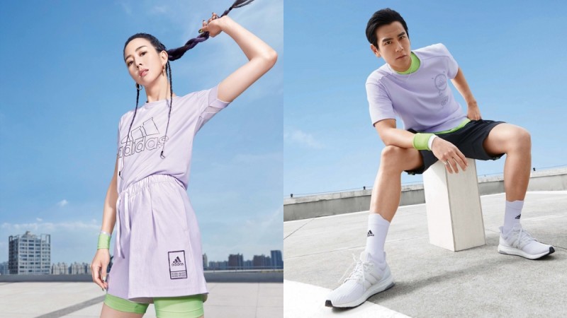 「薰衣草紫」又仙又能提亮肤色,看张钧宁、彭于晏的adidas紫色系列穿搭示范